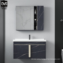 Homedee High Quality Stainless Steel Luxury Golden Bathroom Cabinet